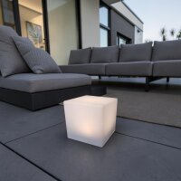 LED Solar-Leuchte Mate Würfel 30cm Lichtfarbe weiss Garten-Dekoleuchte