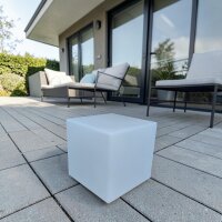 LED Solar-Leuchte Mate Würfel 30cm Lichtfarbe weiss Garten-Dekoleuchte