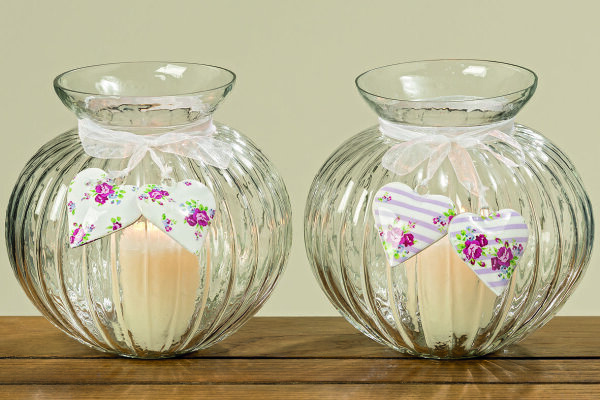 Windlicht Odette Kerzenleuchter Kerzenhalter Teelichthalter Tischdekoration Vase H20cm