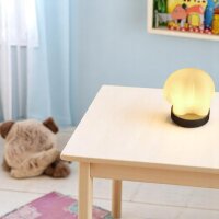 Tisch-Deko-Leuchte ELEFANT weiß  Glaslampe mundgeblasen