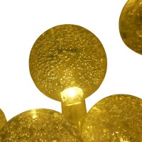LED Lichterkette BALL 20 flammig Kugellichterkette Batterie betrieben Dekolicht warmweiß