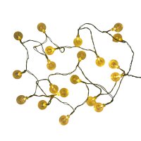 LED Lichterkette BALL 20 flammig Kugellichterkette Batterie betrieben Dekolicht warmweiß