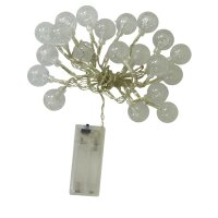 LED Lichterkette BALL 20 flammig Kugellichterkette Batterie betrieben Dekolicht RGB