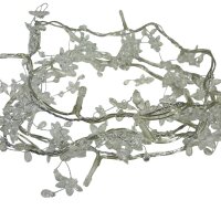 LED Pailetten Girlande 20 flg. Lichterkette Batteriebetrieben Dekolicht Tischdek kaltweiß