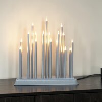 Klassische Stimmungsleuchte Spitze19- flammig  titanfarbig