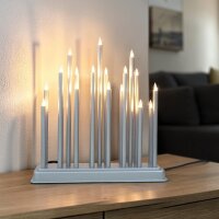 Klassische Stimmungsleuchte Spitze19- flammig  titanfarbig