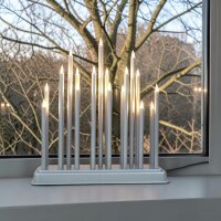 Klassische Stimmungsleuchte Spitze19- flammig  titanfarbig