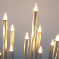Klassische Stimmungsleuchte Spitze19- flammig  titanfarbig