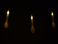 Lichterkette Tropfen 15 LED farbwechselnd  batteriebetrieben Weihnachtsbeleuchtung Fensterdeko