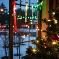 Lichterkette Bubble 15 LED farbwechselnd  batteriebetrieben Weihnachtsbeleuchtung Tischdeko