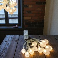 Lichterkette Bubble ball 10 LED farbwechselnd  batteriebetrieb Weihnachtsbeleuchtung Tischdeko