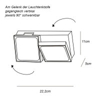LED Außen-Wandleuchte Ajax 2