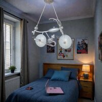 Deckenleuchte Bike  Designer Lampe Glas/Metall...