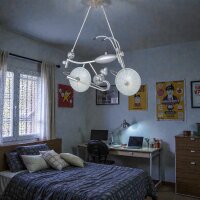 Deckenleuchte Bike  Designer Lampe Glas/Metall Pendel-Hängeleuchte Kinderlampe