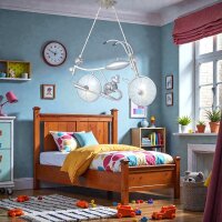 Deckenleuchte Bike  Designer Lampe Glas/Metall Pendel-Hängeleuchte Kinderlampe