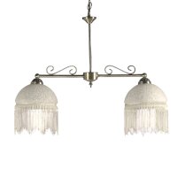 Deckenleuchte Landhausstil Weide 2 flg. Glasschirm mit...