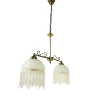 Deckenleuchte Landhausstil Weide 2 flg. Glasschirm mit...