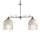 Deckenleuchte Landhausstil Weide 2 flg. Glasschirm mit Perlenbehang Pendellampe