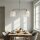 Deckenleuchte Landhausstil Weide 2 flg. Glasschirm mit Perlenbehang Pendellampe