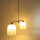Deckenleuchte Landhausstil Weide 2 flg. Glasschirm mit Perlenbehang Pendellampe