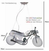 Deckenleuchte Motorrad Hängelampe Designer Pendelleuchte