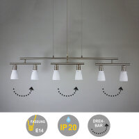 Decken-Pendel-Leuchte ZARA 3 x 2 flg. Esszimmer-Lampe