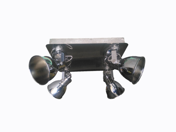 Deckenstrahler Spotlampe Letora chrom Deckenleuchte 4-flammig