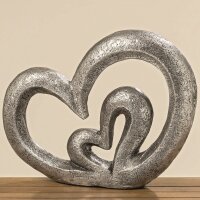 Deko Objekt Herz Lavie Figur H45cm Silber Dekoration...