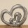 Deko Objekt Herz Lavie Figur H45cm Silber Dekoration Abstrackt Accessoires
