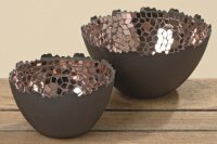 Deko Windlichter im Set Juri H12-15cm Eisen Mosaik