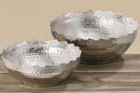 Deko-Schalen Set Angie Aluminium silber D27-33cm...