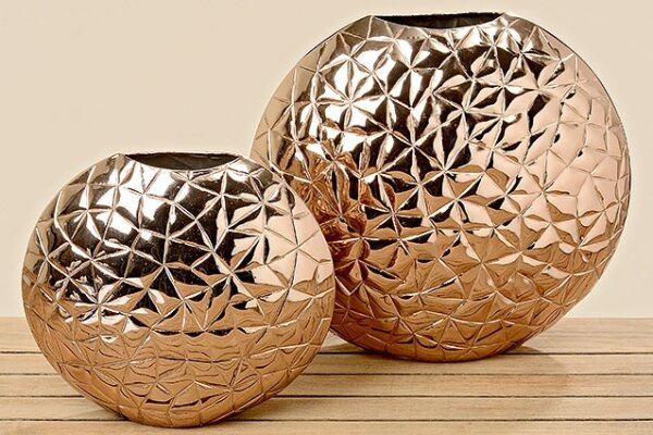 Wunderschöne Deko Vase Elif Aluminium Farbe Kupfer Dekovase