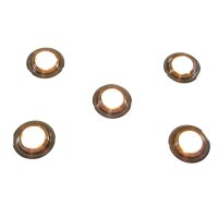 Einbauleuchten 5 er Set in 3 Farben, Niedervolt Chrom