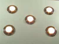 Einbauleuchten 5 er Set in 3 Farben, Niedervolt Chrom