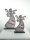 Engel als 2er Set aus Holz, lila,  Dekoration, Weihnachten, handbemalt, Ornament
