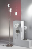 Halogen Stehleuchte Madrid 2 flammig Lampe mit Opalglas...