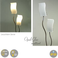 Halogen Stehleuchte Madrid 2 flammig Lampe mit Opalglas Standlampe