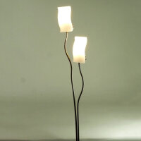 Halogen Stehleuchte Madrid 2 flammig Lampe mit Opalglas Standlampe
