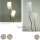 Halogen Stehleuchte Madrid 2 flammig Lampe mit Opalglas Standlampe