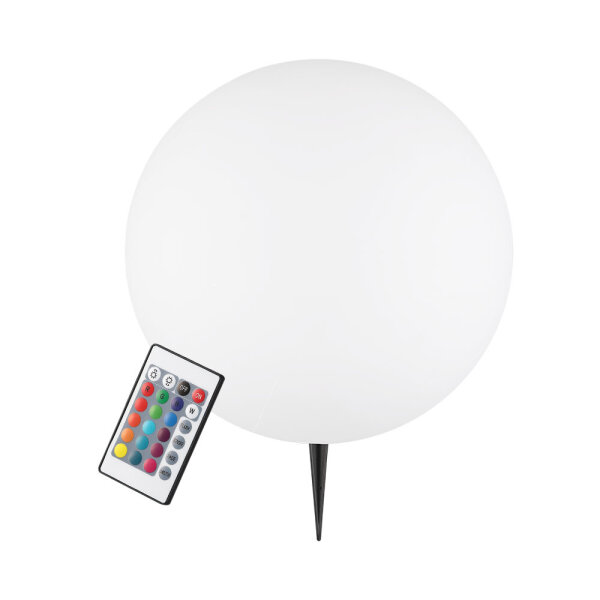 Hochwerige LED-Garten-Solar-Kugel-Leuchte BIRTA m. Spieß-USB-Kabel-Fernbedienung 20 cm