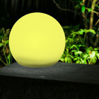 Hochwerige LED-Garten-Solar-Kugel-Leuchte BIRTA m. Spieß-USB-Kabel-Fernbedienung 20 cm