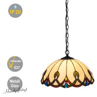 Deckenleuchte Chantal Echtglas Tiffany Stil  Pendelllampe
