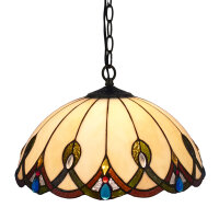 Deckenleuchte Chantal Echtglas Tiffany Stil  Pendelllampe