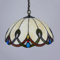 Deckenleuchte Chantal Echtglas Tiffany Stil  Pendelllampe