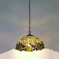 Hochwertige Echtglas Tiffany Stil Deckenleuchte Corina Deckenlampe Hängeleuchte