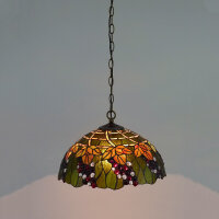 Hochwertige Echtglas Tiffany Stil Deckenleuchte Corina Deckenlampe Hängeleuchte