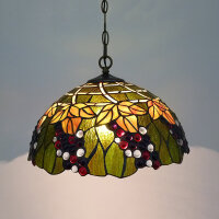 Hochwertige Echtglas Tiffany Stil Deckenleuchte Corina Deckenlampe Hängeleuchte