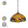 Hochwertige Echtglas Tiffany Stil Deckenleuchte Corina Deckenlampe Hängeleuchte
