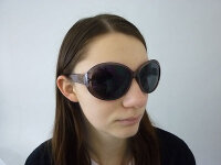 Hochwertige moderne Damen Sonnenbrille der Marke Dapo, diverse Modelle rund Modell 8 braun-schwarz