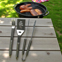 Hochwertiges 3 teiliges Edelstahl Barbeque Grillbesteck...